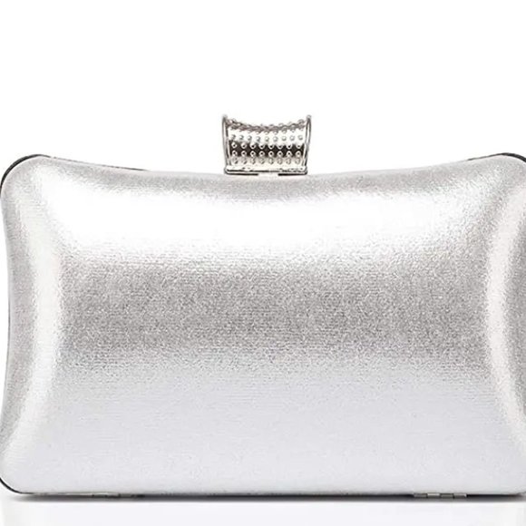 Tife Rhinestone Evening Hand Clutch - Silver - Picture 4 of 5